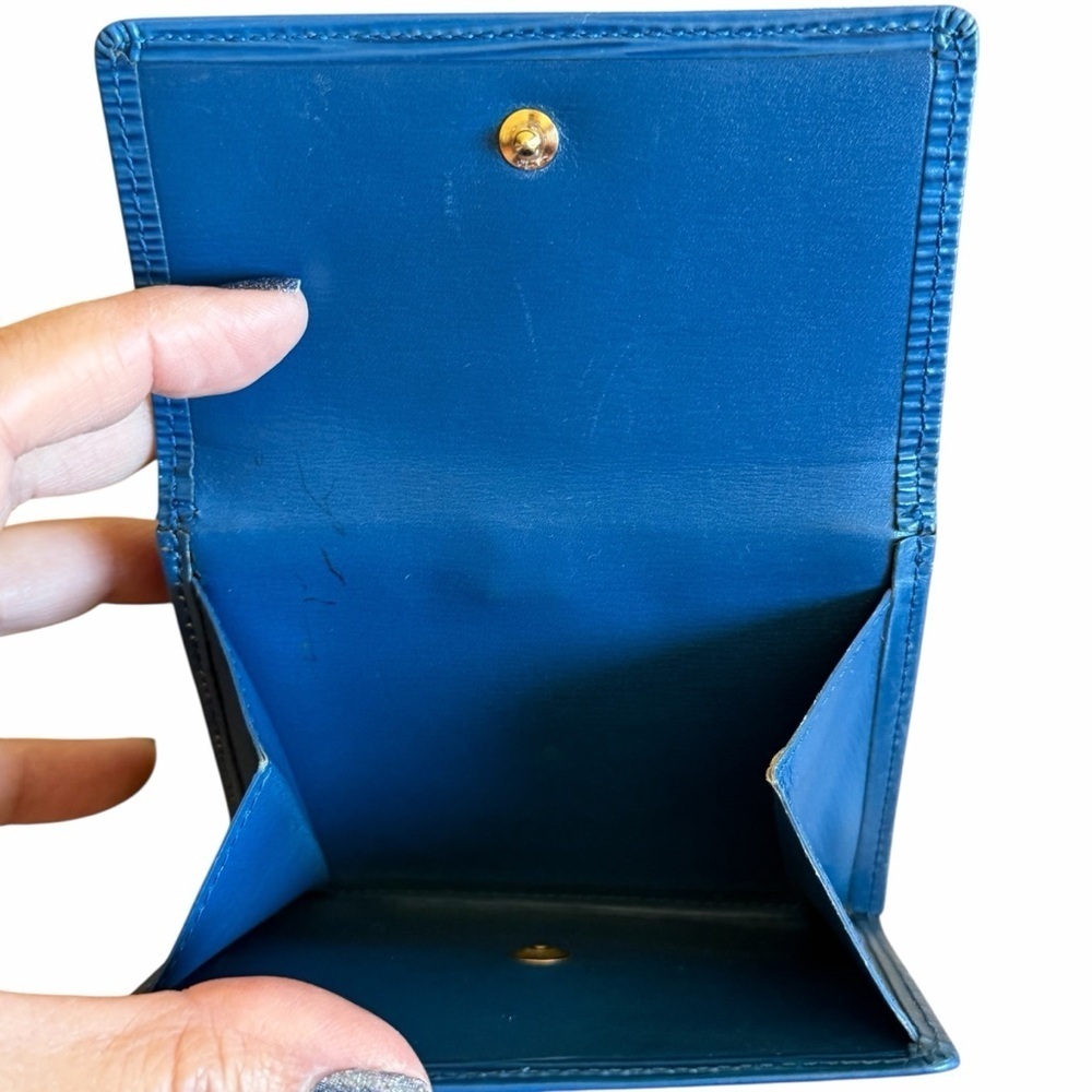 Louis Vuitton Blue Epi Elise Wallet 2007 VGUC - Picture 12 of 13